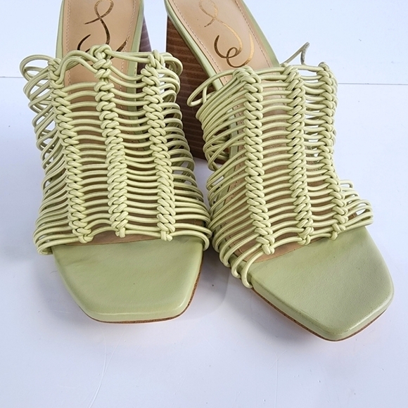 NEW Sam Edelman Laurette Light Green Block Heel Mule Sandal Size 6.5 - Picture 8 of 13